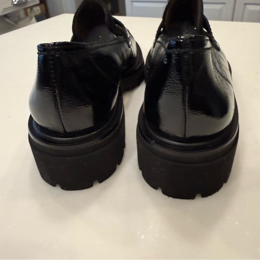 Paul Green Urban Lug Sole Loafer BLACK SHELBY LEATHER & Suede Chunky 7.5 NEW - Picture 5 of 11